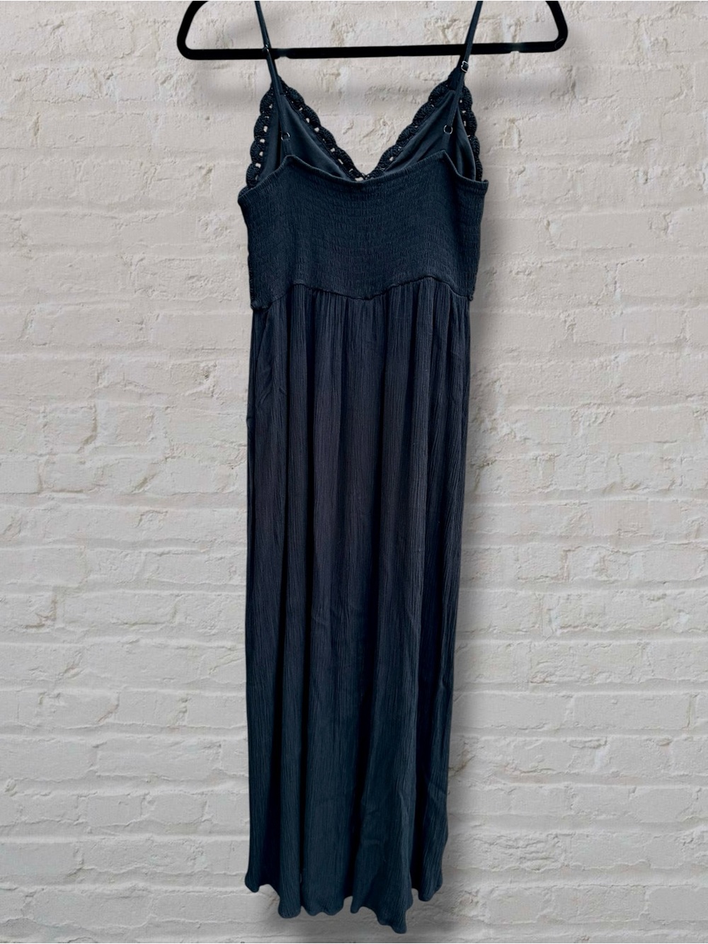 NWOT Streetwear Society Crochet Lace High Low Rayon Maxi Dress Black Size M - Picture 4 of 11